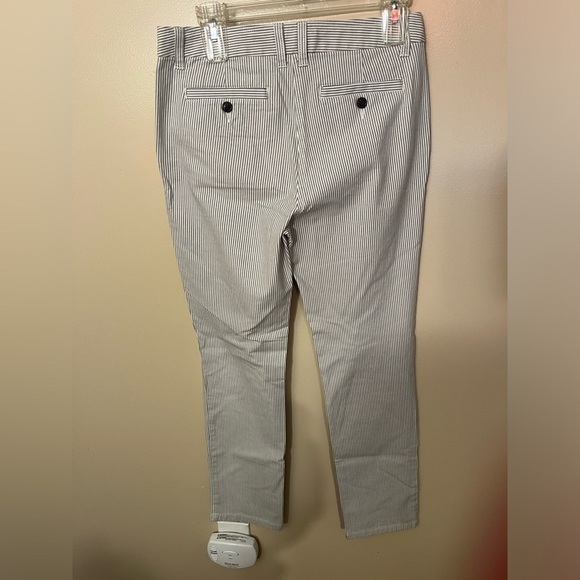 Boden Chino Blue/White Pin Stripe Pants S. 6R - Picture 5 of 6